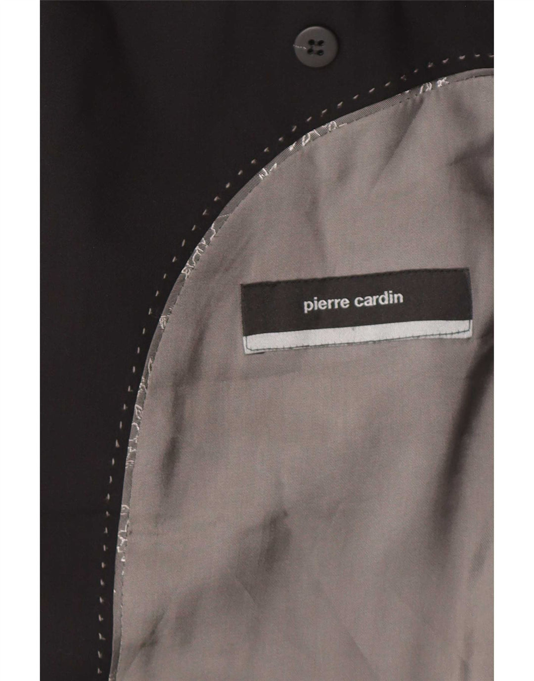 Jachetă Blazer pentru bărbați Pierre Cardin cu 2 nasturi UK 38 Lână neagră medie