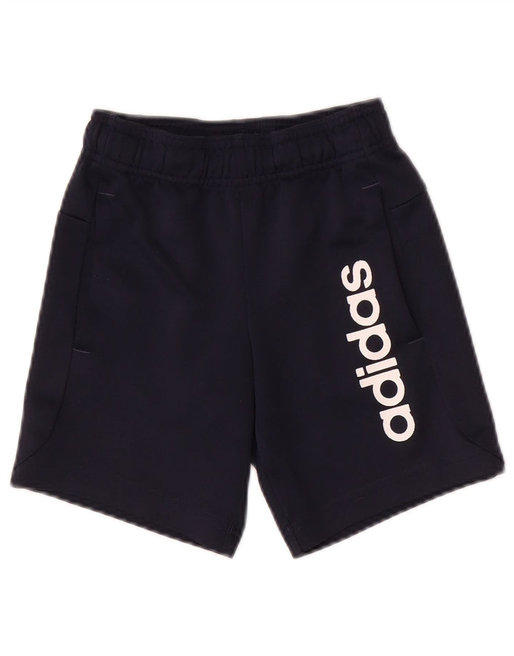 Pantaloni scurți sport grafic ADIDAS pentru băieți 7-8 ani bleumarin