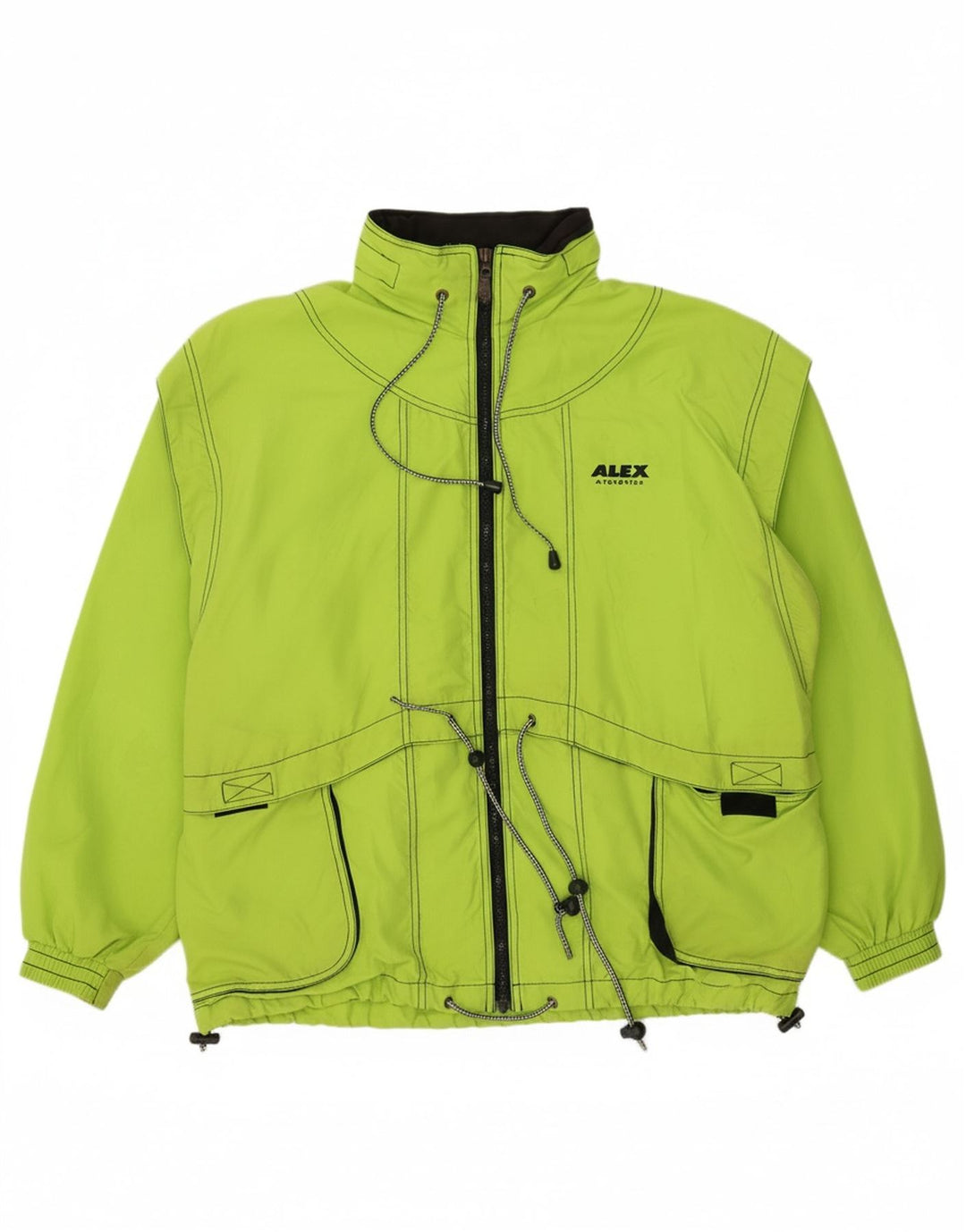 ALEX ATHLETICS  Mens Bomber Jacket UK 42 XL Green Polyester