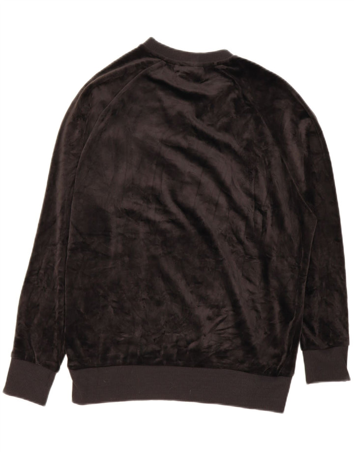 FILA Womens Oversized Graphic Sweatshirt Jumper UK 14 Medium Black