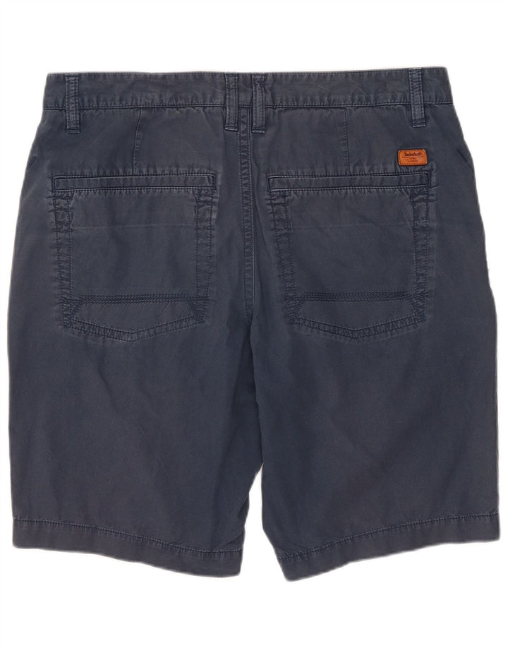 Pantaloni scurți casual pentru bărbați Timberland W32, bumbac, albastru bleumarin mediu