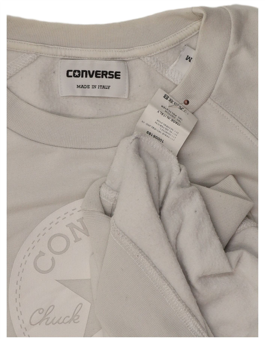 Pulover Converse Chuck Taylor Graphic pentru bărbați, bumbac, gri mediu