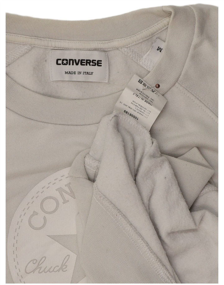 Pulover Converse Chuck Taylor Graphic pentru bărbați, bumbac, gri mediu