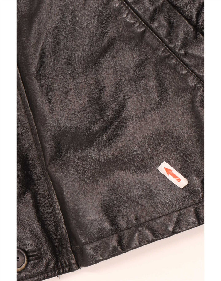 Geacă de piele pentru bărbați La Pelle IT 58 4XL neagră