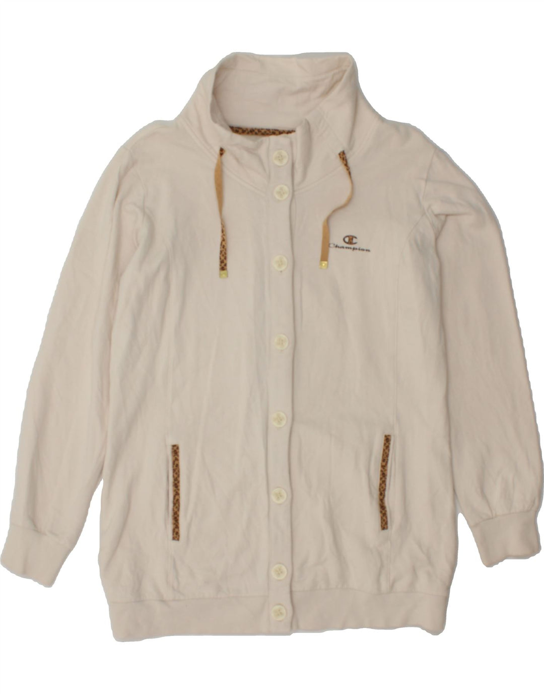 CHAMPION Womens Tracksuit Top Jacket UK 16 Large Off White Vintage Champion and Second-Hand Champion from Messina Hembry 