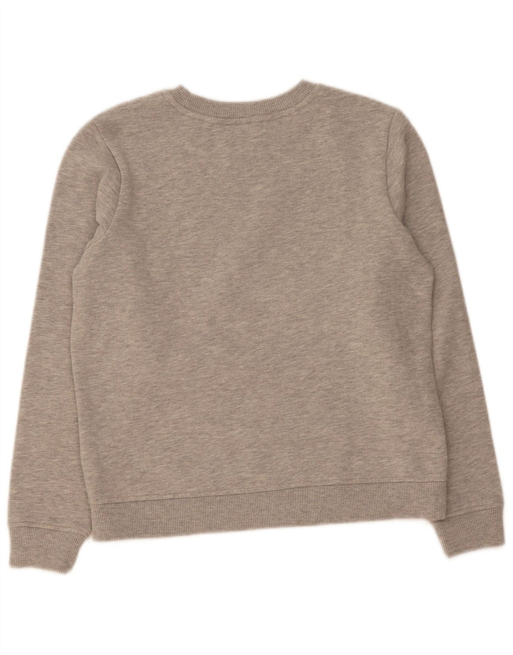 TOMMY HILFIGER Womens Oversized Sweatshirt Jumper UK 10 Small Grey Cotton