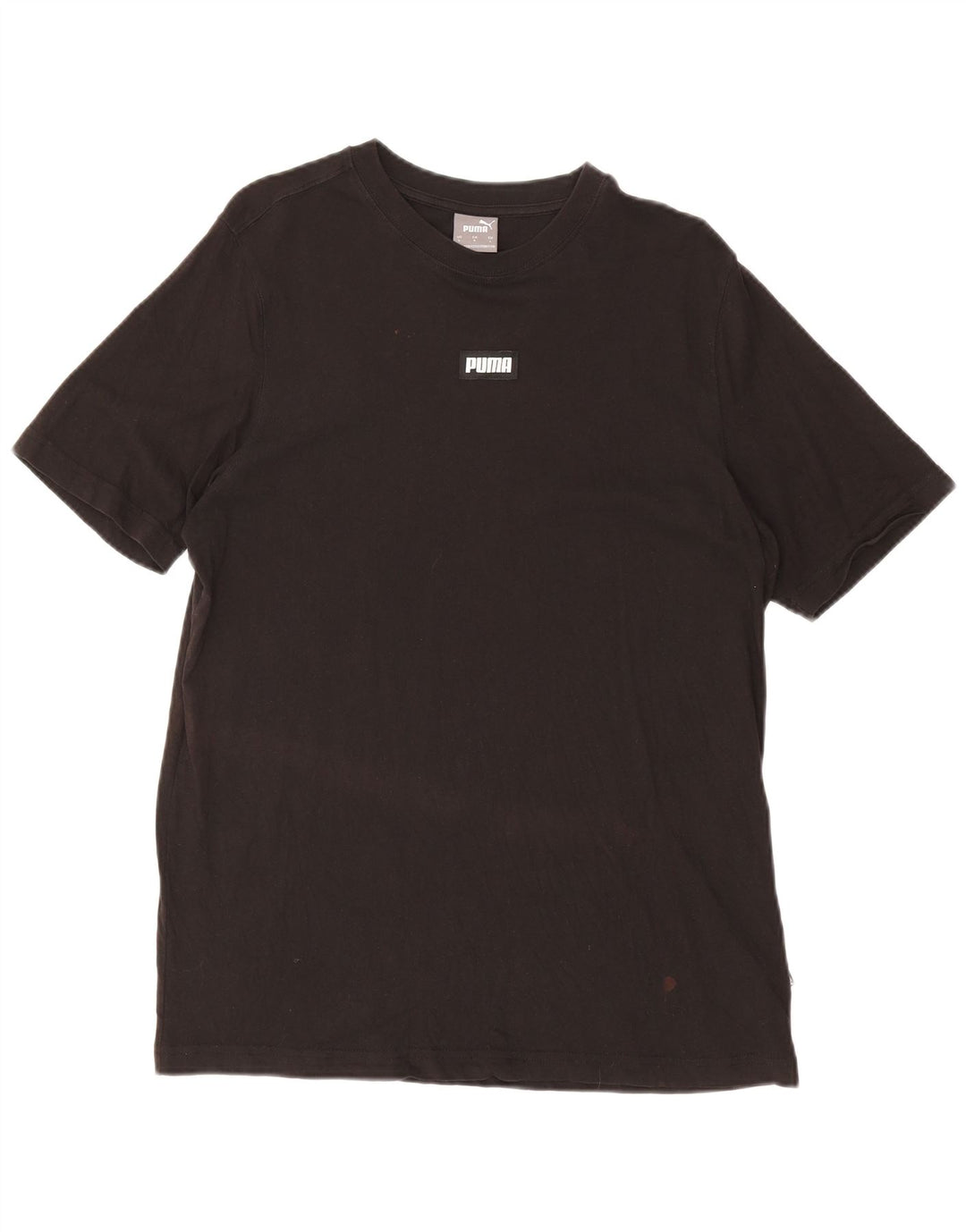 PUMA Mens T-Shirt Top Large Black Cotton