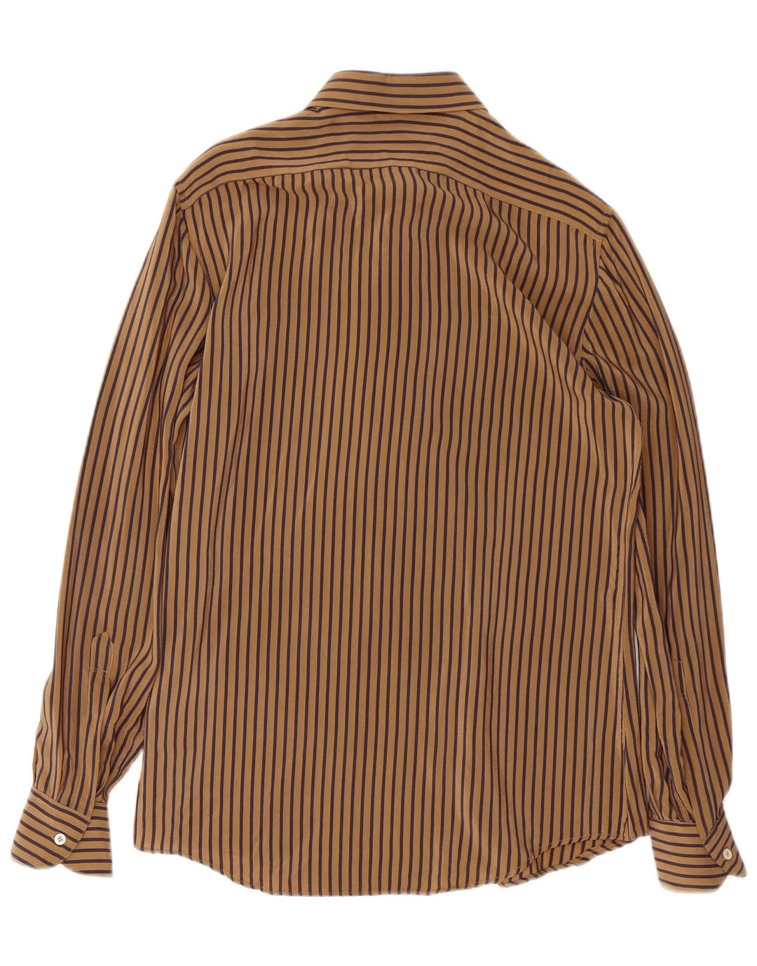 Cămașă pentru bărbați TORRAS Mărimea 38 Mătase Maro Mediu Pinstripe