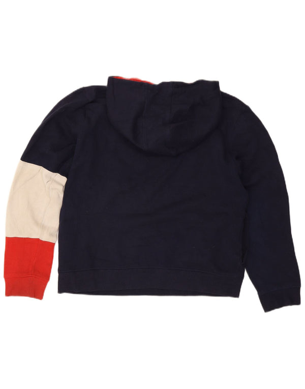 Pulover cu capota cu grafic Fila pentru femei UK 16, mare, bleumarin, color block