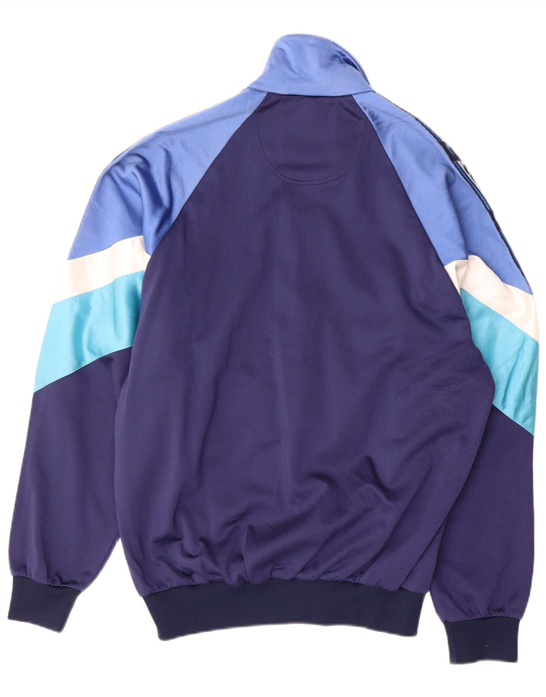 Jachetă de top pentru trening grafic Asics pentru bărbați, albastru mediu, poliamidă color bloc