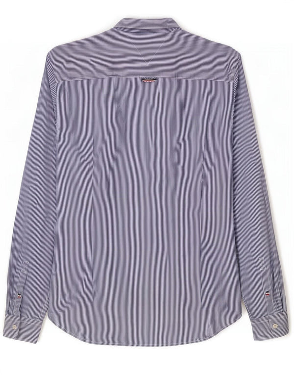 Cămașă pentru bărbați Tommy Hilfiger Slim Fit, bumbac cu dungi albastre medii
