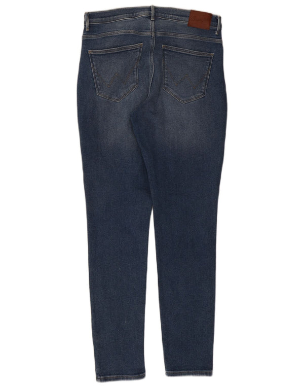 Blugi skinny Wrangler pentru femei cu talie mare W31 L29, bumbac albastru