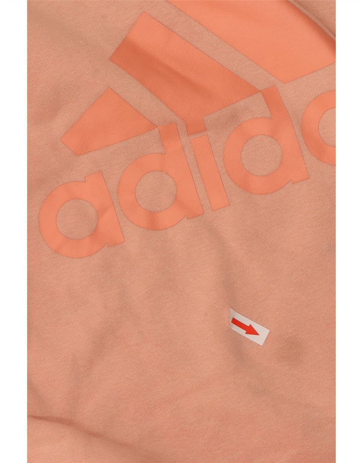 Pulover ADIDAS pentru damă cu grafică, UK 12/14, bumbac roz mediu