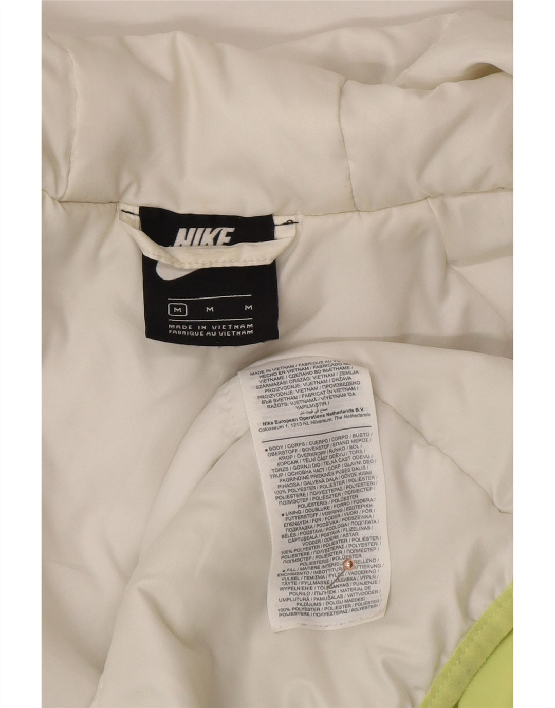 Jachetă bomber cu glugă NIKE pentru bărbați UK 38 Medium Green Colorblock Poliester