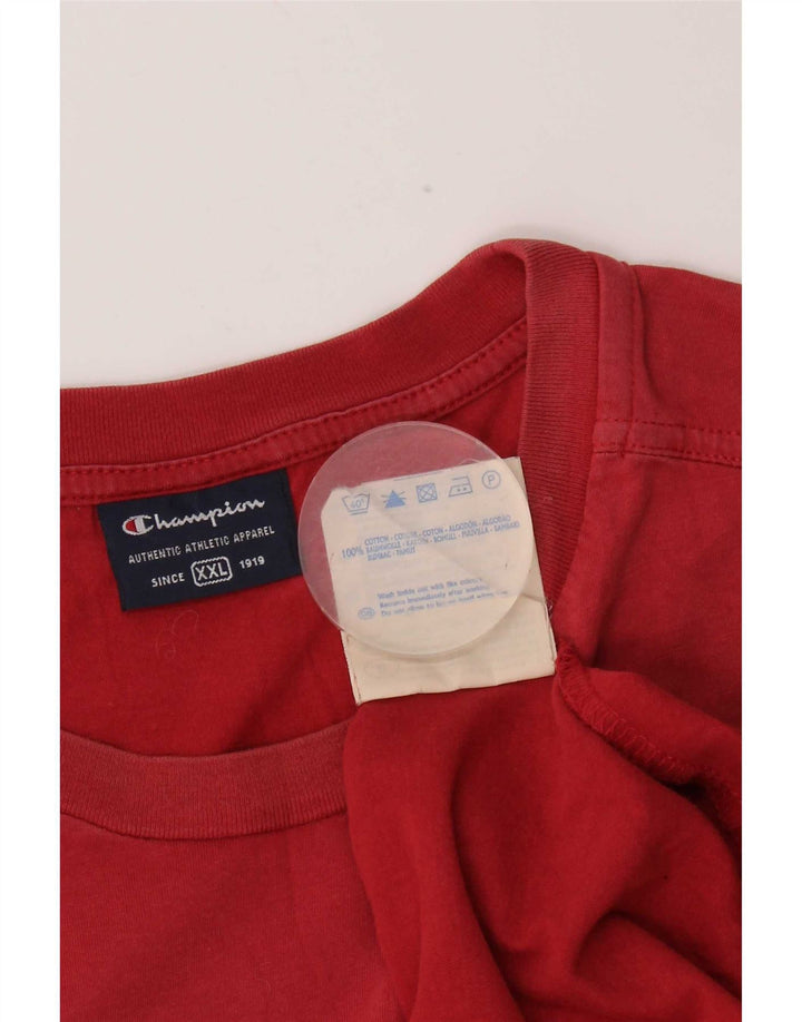 Tricou grafic Champion pentru femei Top 2XL bumbac roșu