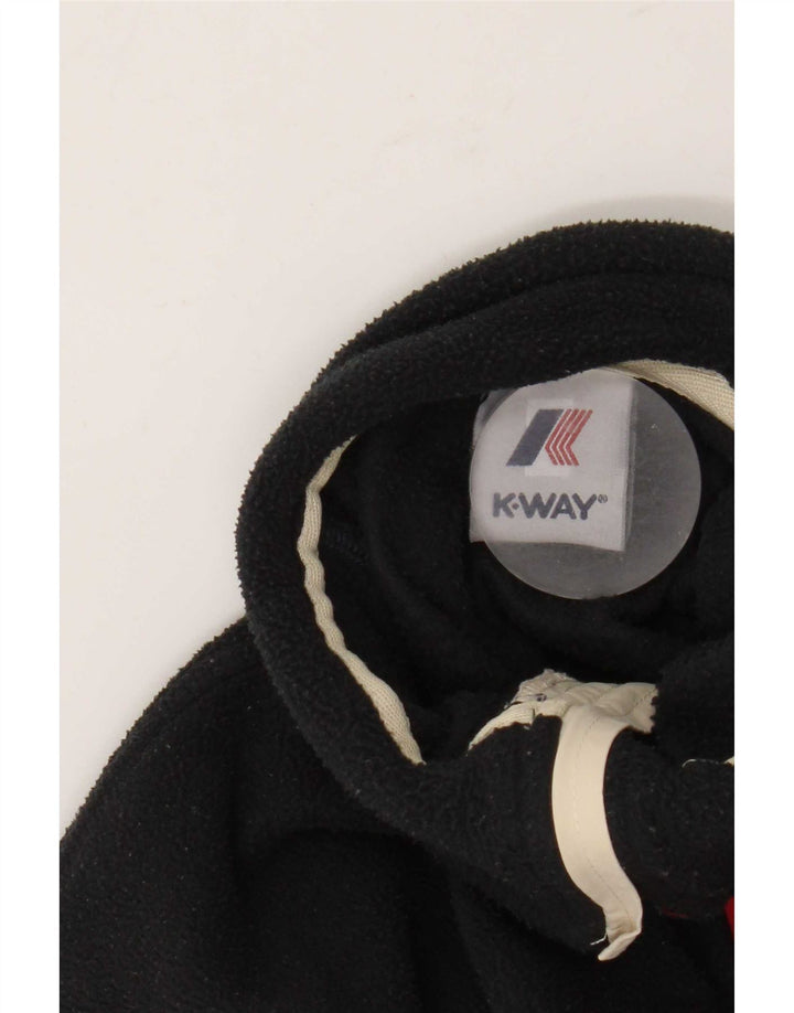 Pulover K-Way pentru bărbați, cu fermoar și gât, cu dungi, negru, mediu