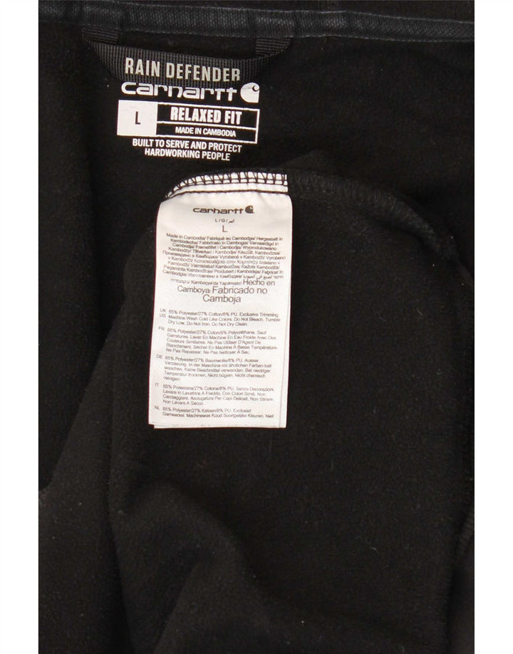 Pulover pentru bărbați Carhartt Relaxed Fit, cu fermoar, poliester mare, negru