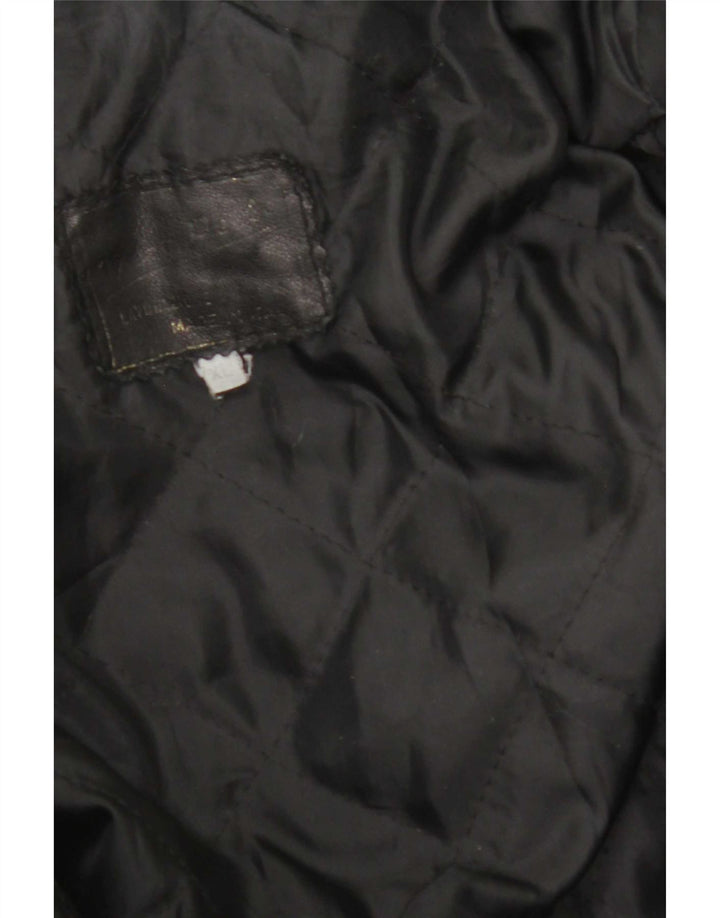 Jachetă de piele vintage pentru bărbați UK 42 XL din piele neagră
