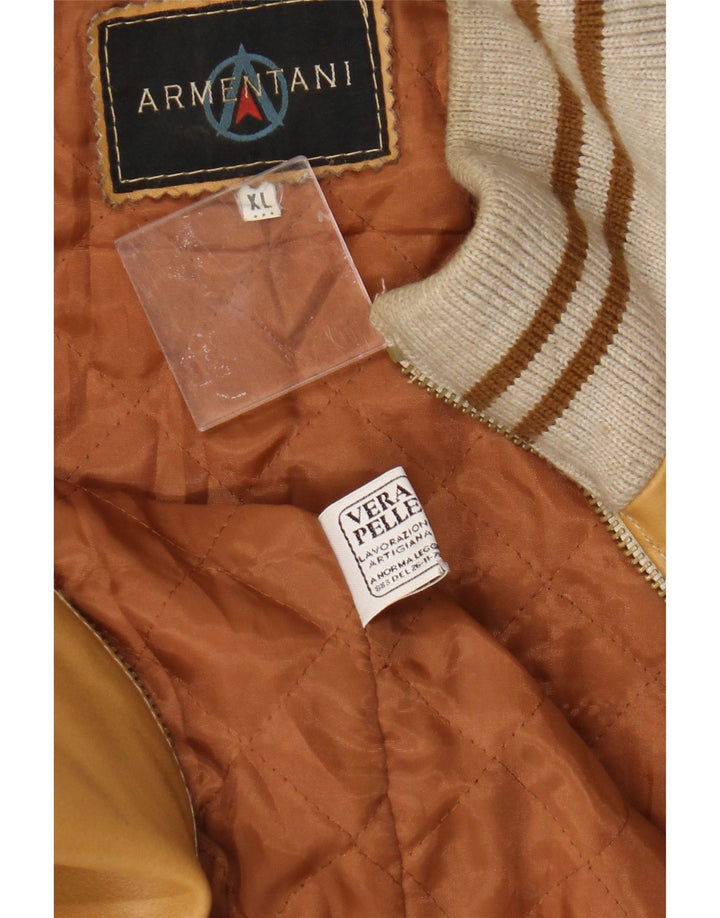 Jachetă din piele vintage pentru bărbați, UK 42 XL, bej