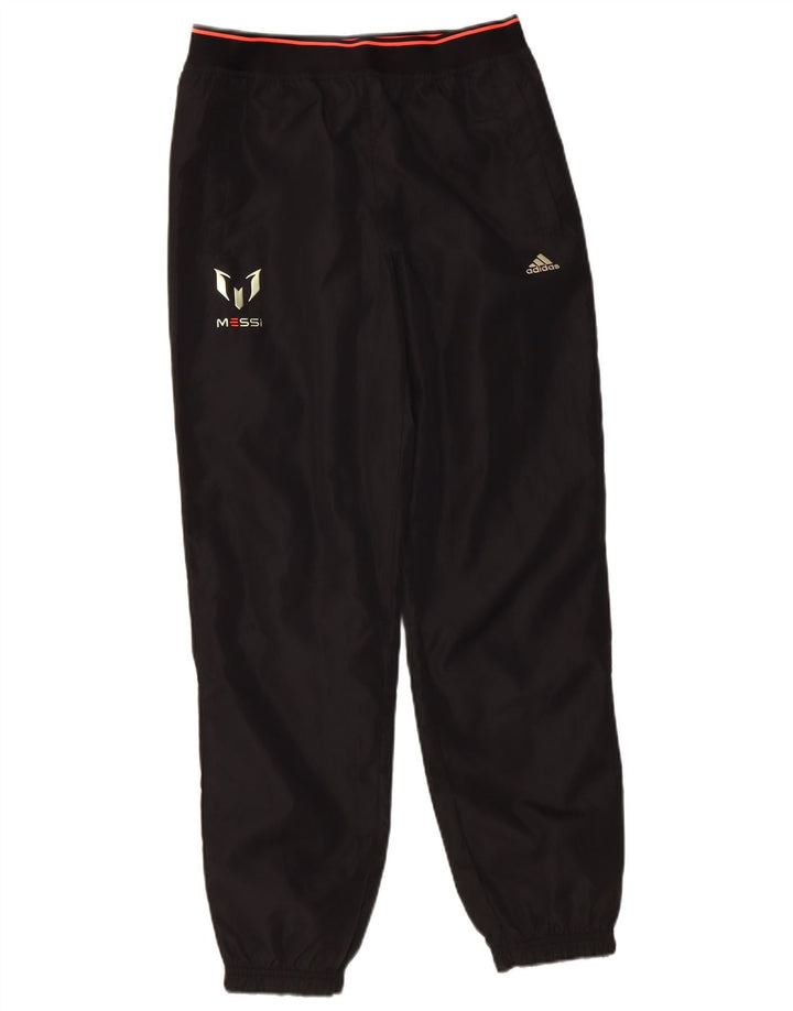ADIDAS Boys MESSI Tracksuit Trousers Joggers 13-14 Years  Black Polyester