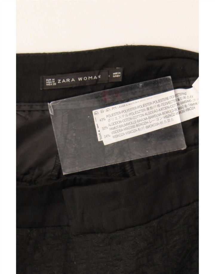 Pantaloni tăiați pentru femei Zara Mediu L28 L25 Poliester cu pete negre