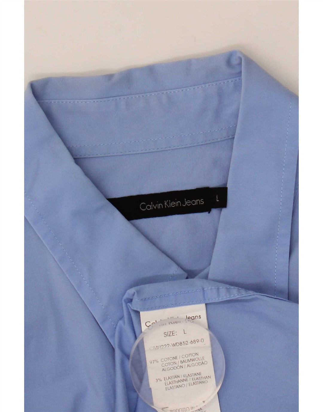 Cămașă pentru bărbați Calvin Klein Jeans, bumbac albastru mare
