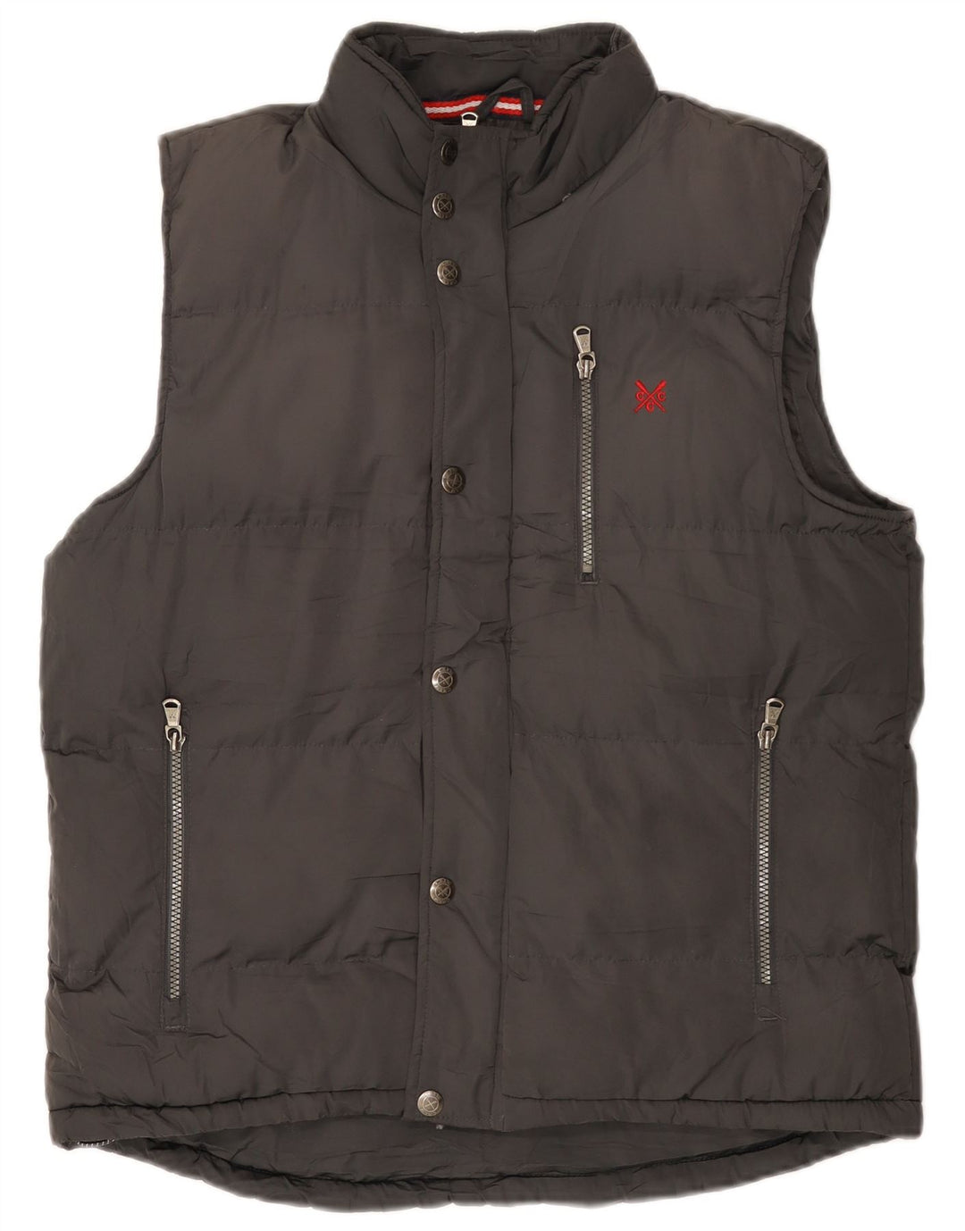 Crew Clothing Gilet căptușit pentru bărbați UK 38 Medium Gri Poliester