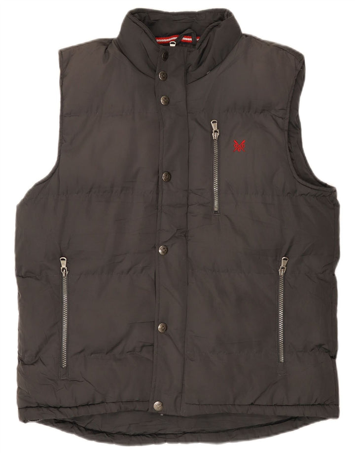 Crew Clothing Gilet căptușit pentru bărbați UK 38 Medium Gri Poliester