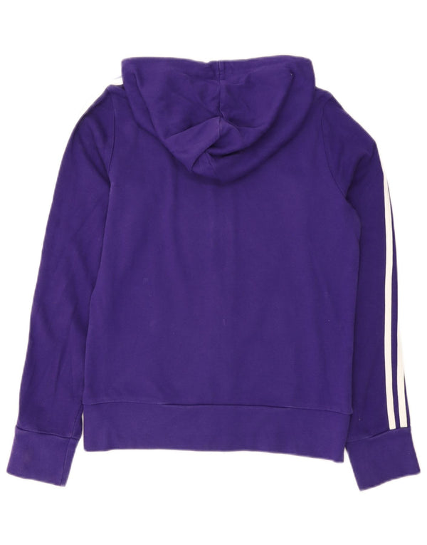 Pulover Adidas pentru femei, cu fermoar, UK 12, bumbac violet mediu