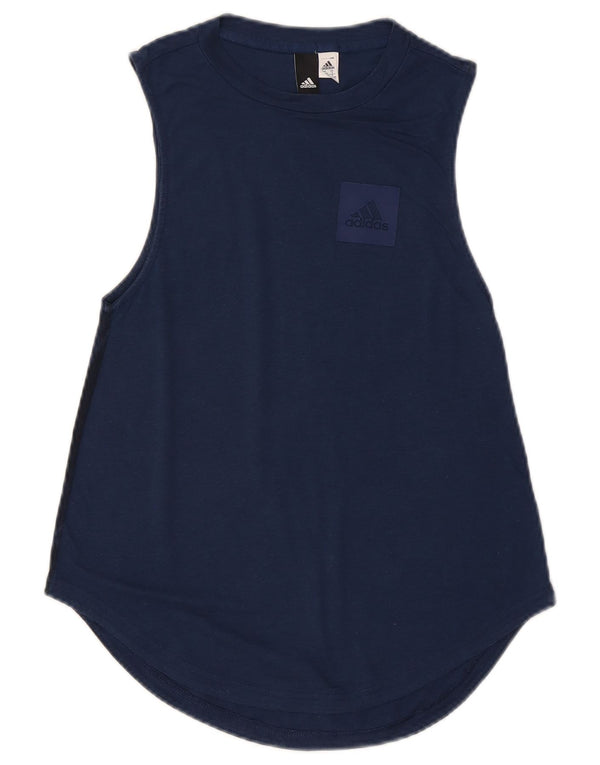 Vest Vest Top Femei Adidas UK 8 Small Bleumarin Tie Dye Poliester