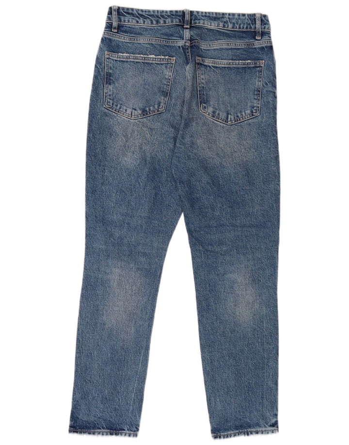 Blugi slim pentru femei Distressed Zara EU 40 Medium W30 L27 Albastru