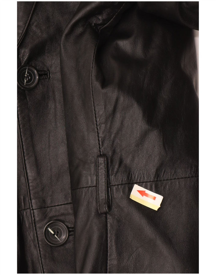 Palton din piele pentru bărbați EU 50, mare, neagră