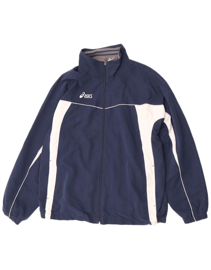 Jachetă de trening pentru bărbați Asics, XL, albastru bleumarin, poliester color bloc