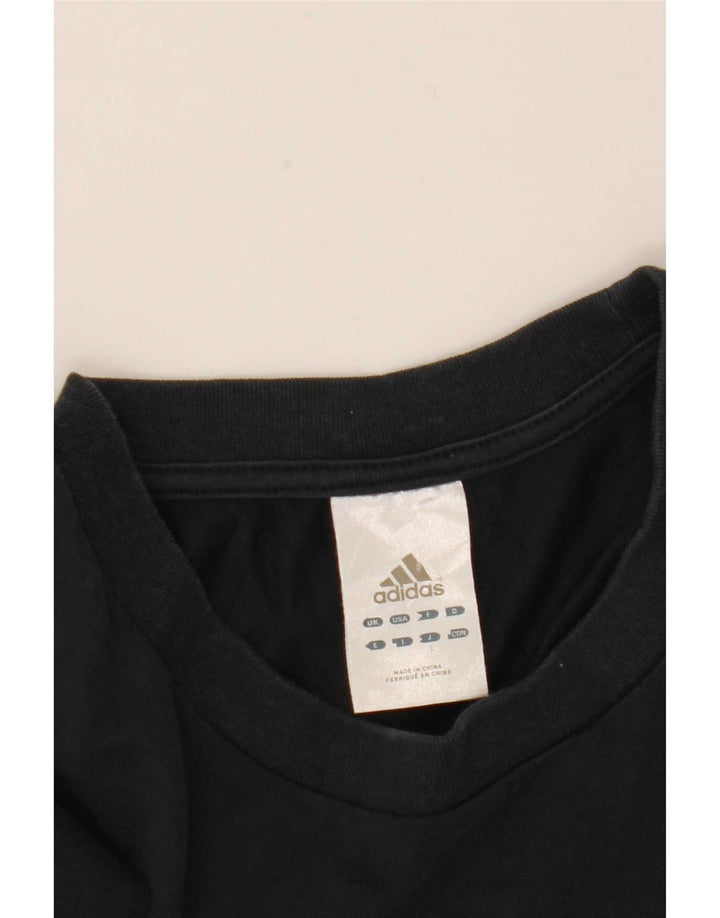 Tricou cu mânecă lungă pentru bărbați Adidas, albastru bleumarin mediu