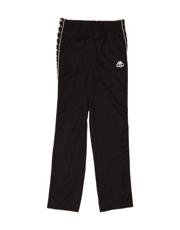 KAPPA Mens Graphic Tracksuit Trousers Small  Black Polyester Vintage Kappa and Second-Hand Kappa from Messina Hembry 