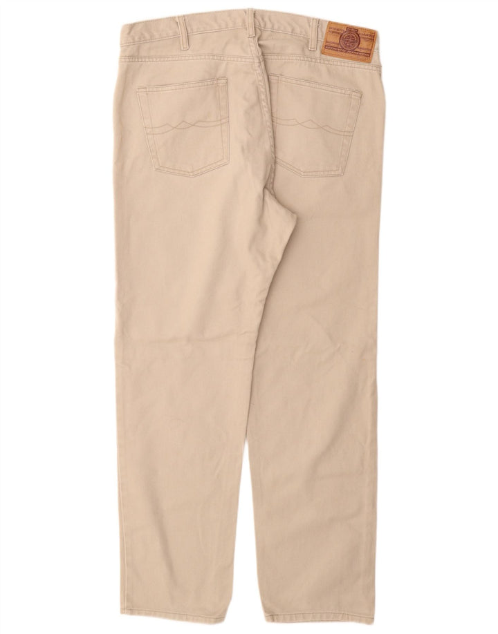 JINGLERS Mens Straight Jeans W38 L30 Beige Cotton