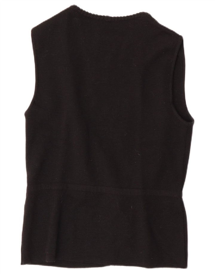 Pulover cardigan fără mâneci pentru femei RASICA UK 12 Medium Black