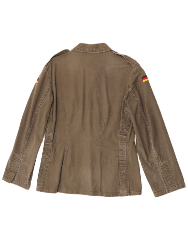 Cămașă militară vintage pentru femei UK 10 Small Khaki