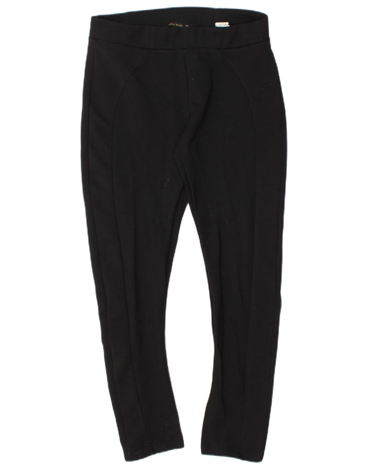 Leggings pentru femei Zara UK 14, mare, negru, viscoză
