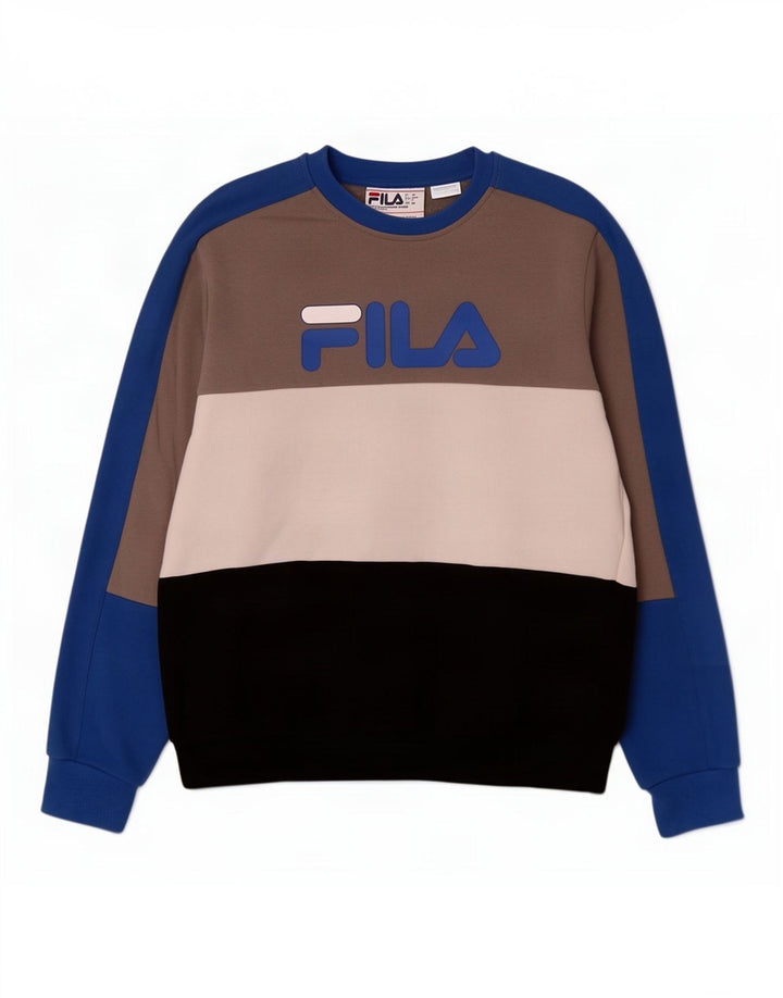 Pulover pentru bărbați Fila Graphic Pulover mic, multicolor, color block, bumbac