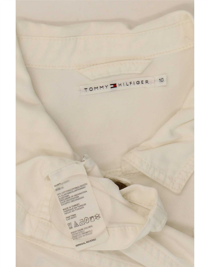 Bomber pentru femei Tommy Hilfiger UK 10, mare, alb, bumbac