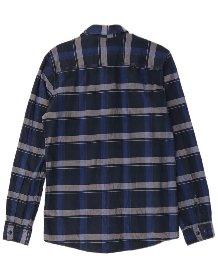 Cămașă pentru bărbați Jack & Jones Mică, din bumbac cu carouri bleumarin