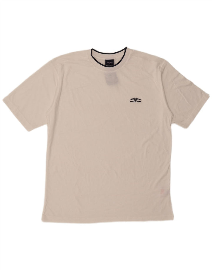 Umbro Tricou Bărbați Top Mare Poliester Alb