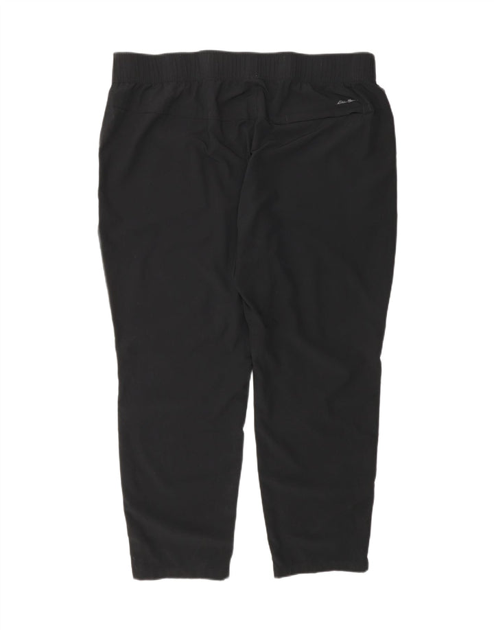 EDDIE BAUER Womens Slim Casual Trousers XL W38 L27 Black Polyester Vintage Eddie Bauer and Second-Hand Eddie Bauer from Messina Hembry 