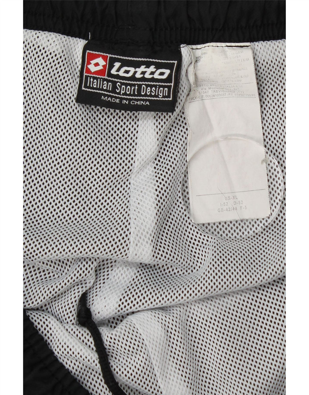 Pantaloni de trening pentru bărbați Lotto UK 42/44 XL Poliester negru