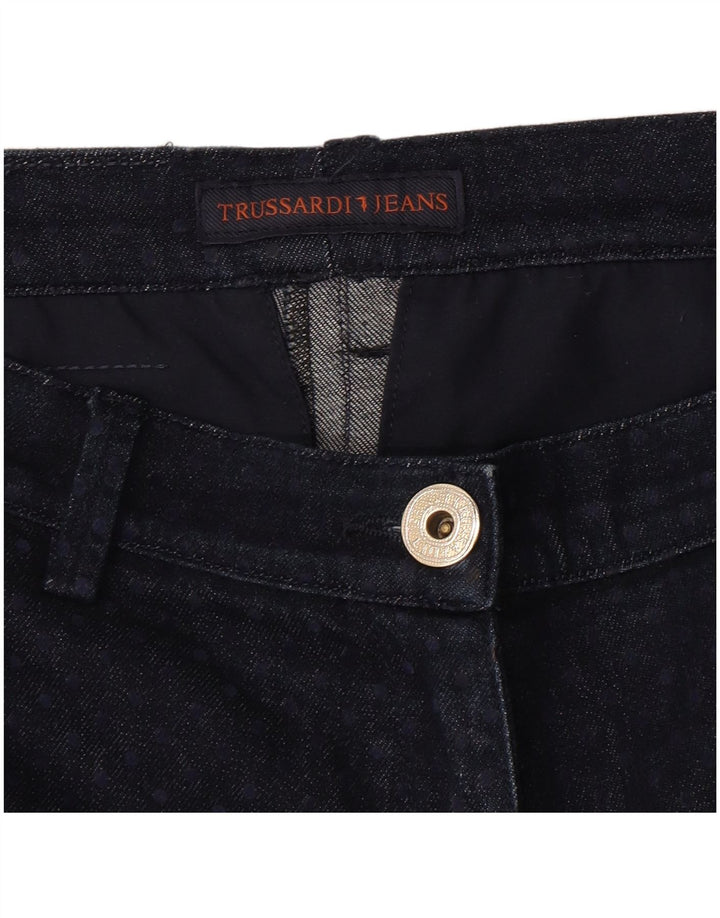 Blugi drepti pentru femei Trussardi W30 L27 bleumarin cu pete