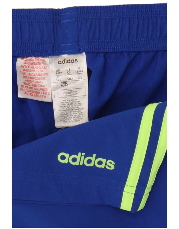 Pantaloni scurți sport adidas băieți 15-16 ani poliester albastru