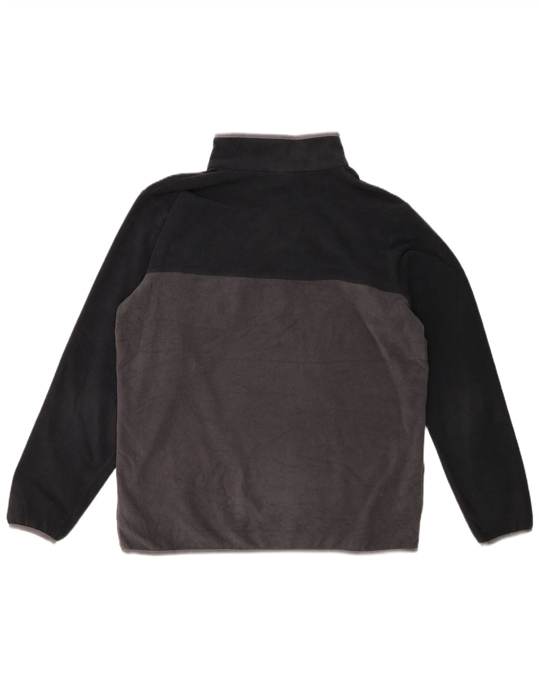 Pulover Columbia pentru bărbați, cu gât cu nasturi, fleece, mare, gri, poliester color bloc