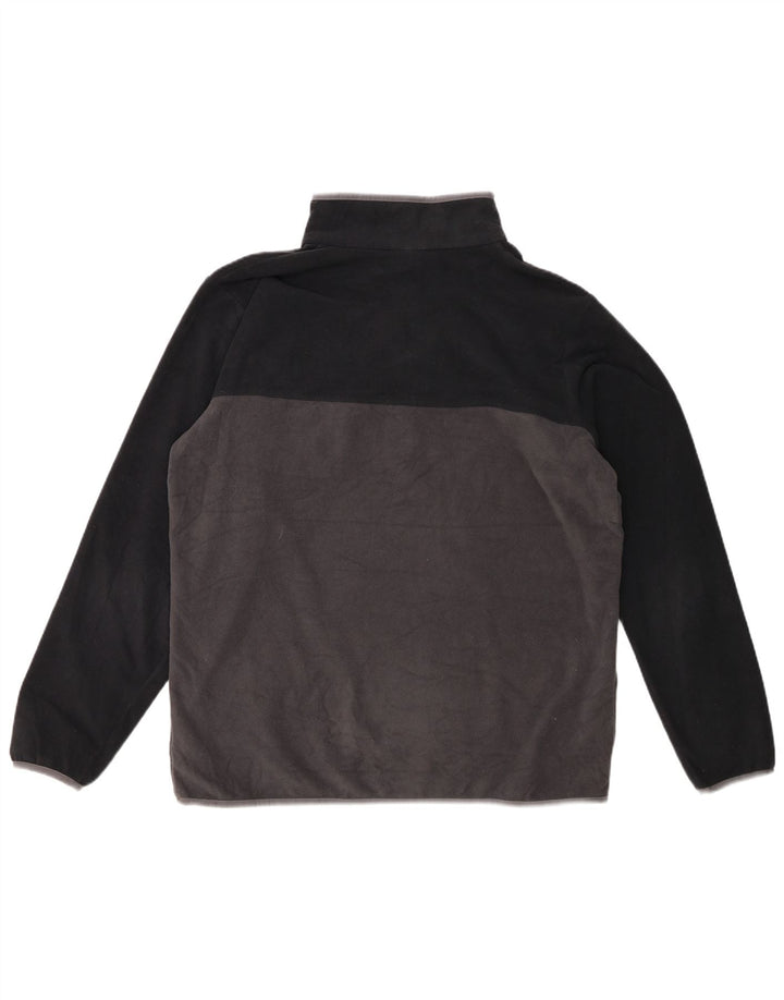Pulover Columbia pentru bărbați, cu gât cu nasturi, fleece, mare, gri, poliester color bloc