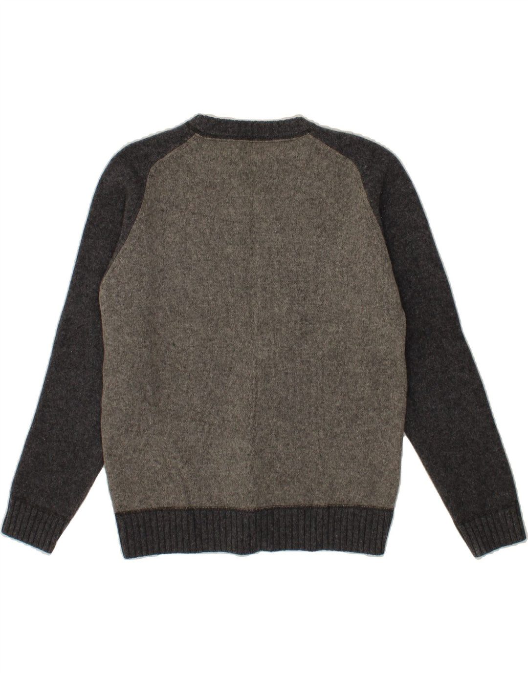 LEVI'S Pulover pentru bărbați cu decolteu rotund, mare, gri, lână de miel color bloc